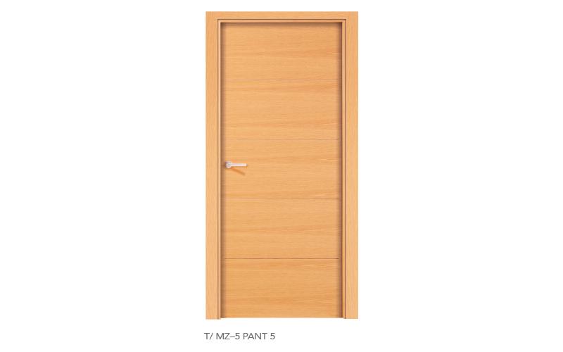 T MZ5 Pant 5 puertas de madera pantografiadas